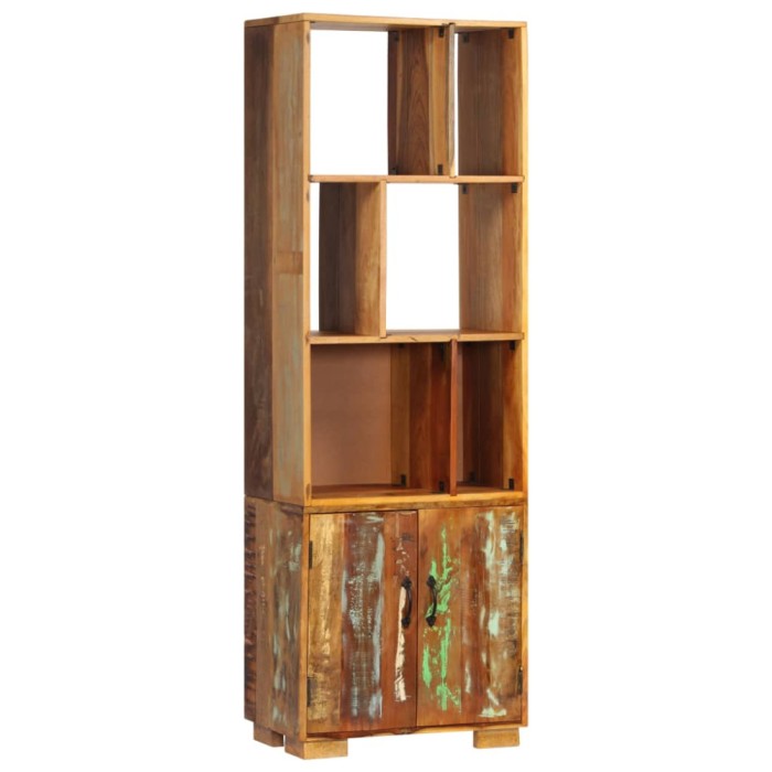 Biblioteca, 60 x 35 x 180 cm, lemn masiv reciclat