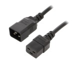 Cablu Alimentare IEC C19 Mamă la IEC C20 Tată 1m Negru 16A