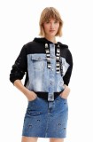 Desigual fustă din denim mini, dreaptă
