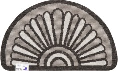 Covor Pentru Usa Intrare, Flex 19163, Antiderapant, Negru / Gri, 50x80 cm