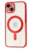Husa Luxury MagSafe compatibila cu iPhone 14 Pro, Full protection, Margini colorate, Rosu, Oem