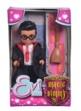 Papusica Timmy in costum de magician cu bagheta si matura, 3+ ani