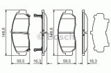 Set placute frana,frana disc HONDA CIVIC VII Hatchback (EU, EP, EV) (1999 - 2006) BOSCH 0 986 424 722