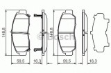 Set placute frana,frana disc HONDA STREAM (RN) (2001 - 2016) BOSCH 0 986 424 722