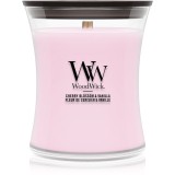 Woodwick Cherry Blossom &amp; Vanilla lum&acirc;nare parfumată cu fitil din lemn 275 g