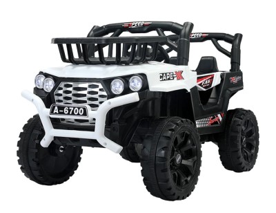 Masinuta electrica pentru copii intre 2 si 4 ani, 4x4, Kinderauto CAPE-X, 100W, 12V, scaun tapitat, alb foto