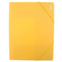 Mapa Plastic cu Elastic A4 DACO, 500 MIC, Galbena, Mape din Plastic, Mape pentru Acte, Dosar Documente, Dosar Acte, Dosar cu Elastic, Mapa cu Elastic, foto
