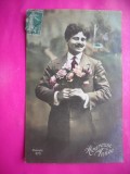 HOPCT 12043 FELICITARE VECHE-BARBAT - ELEGANT -FRANTA-EUROPA -TCV -ROMANTICA-STAMPILOGRAFIE TIMBRU -CIRCULATA