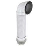 Cumpara ieftin Racord Flexibil WC cu Cot Scurgere Teava, Alb