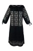 Rochie dama casual R11D, negru/bej , marimea L, Bumbac
