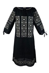 Rochie dama casual R11D, negru/bej , marimea 3XL