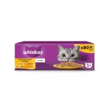 Whiskas Adult, hrana umeda pentru pisici, plic selectii pasare, 80x85 gr