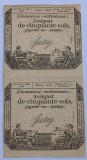 Franta 50 Sols 1793 Coala Netaiata - Bancnota Veche Franceza