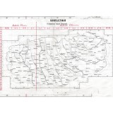Harta Romaniei Meridionale &ndash; Schita sectiunilor, 1864, 50x70cm, reproducere