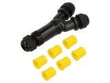 Conector Alimentare AC Șurub IP68 Negru SHENZHEN GREENWAY M685Y.5P.4-14MM
