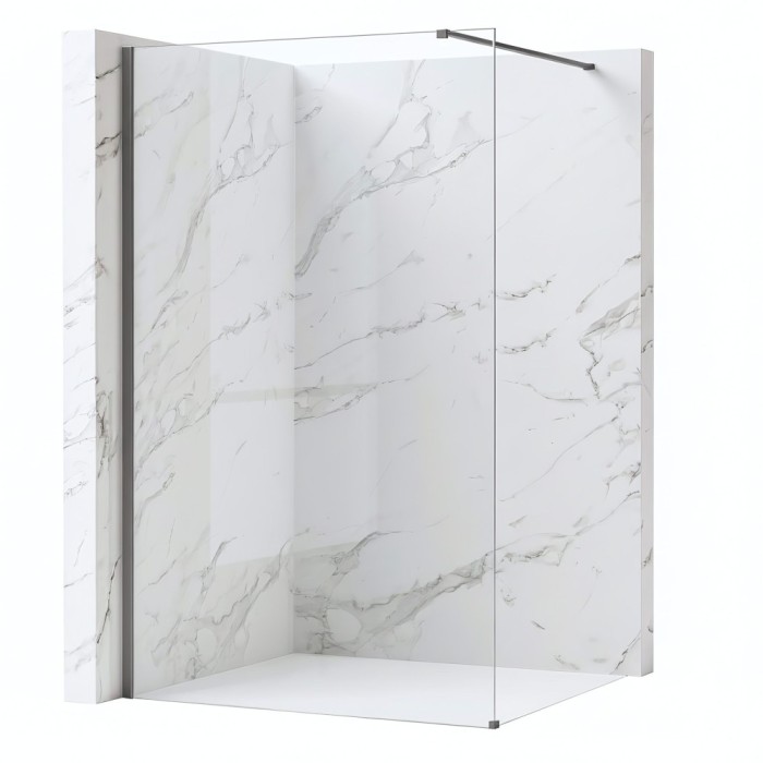 Paravan de dus Rea Flexi Transparent / Titan 70