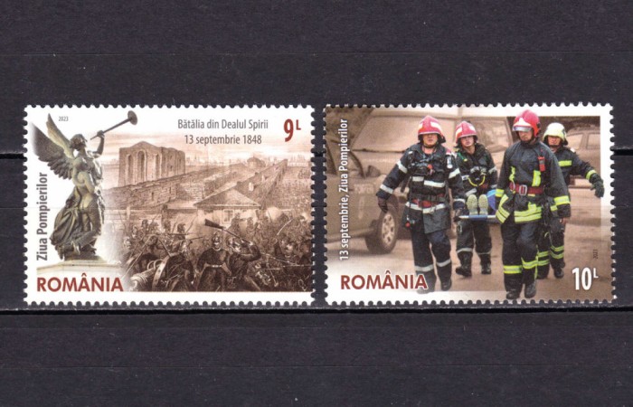 ✅RO 2023 ,LP 2435 ,&quot;Ziua pompierilor &quot; , serie , MNH