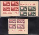 M2 TW F - 1946 - Crucea rosie Serv priz de razboi - hartie gri nedant bloc 4, Medical, Nestampilat