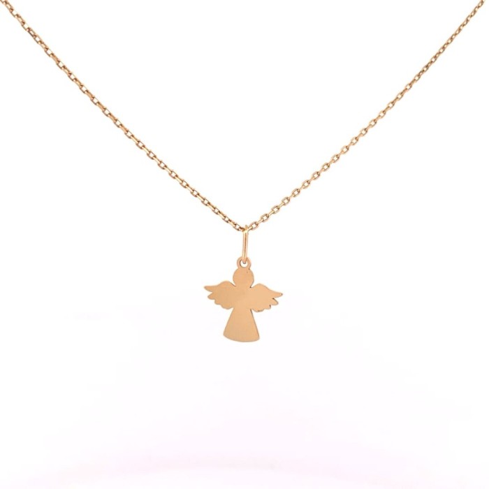Pandantiv din aur de 14k in forma de inger