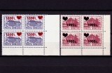 Cumpara ieftin RO 1998,LP 1457 ,&quot;Hoteluri si cabane 1991/Inimioara&quot;,bloc 4 colt (dif.poz.) ,MNH