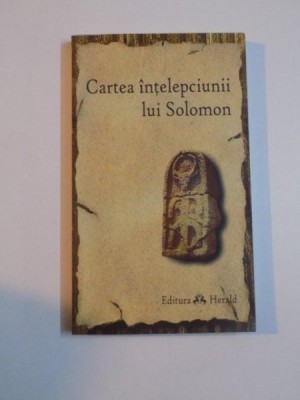 CARTEA INTELEPCIUNII LUI SOLOMON foto