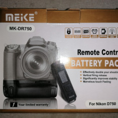 MeiKe - Grip pentru Nikon D750, FSK 2.4G, cu telecomanda