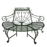 Cumpara ieftin Banca gradina fier verde 167x84x102 cm