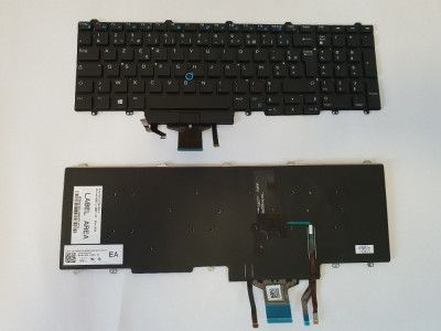 Tastatura laptop noua Dell Latitude E5550 E5570 E5580 BACKLIT FRENCH DP/N WCKVN foto