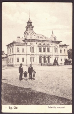 3033 - TG.JIU, Gorj, Primaria, Market, Romania - old postcard - used - 1926 foto