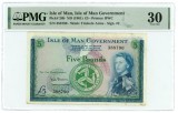 INSULA / ISLE OF MAN █ bancnota █ 5 Pounds █ 1961 █ VF █ PMG 30 █