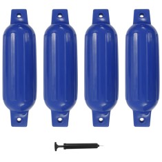 vidaXL Bară de protecție barcă, 4 buc., albastru, 41x11,5 cm, PVC