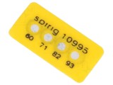 Indicator de temperatură autoadeziv SPIRIG - 60&deg;C, 71&deg;C, 82&deg;C, 93&deg;C - 5x11mm