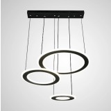 Lustra model -circle design, 3 cercuri, telecomanda, reglarea luminii si culorii