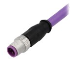 Conector M12 tată 4 pini drept cu cablu 10m HARTING PVC Profibus