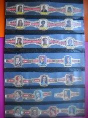 HOPCT LOT NR 25 - FEMEI CELEBRE -22 BUC-ETICHETE VECHI DE TRABUCURI / CIGARS LABELS -COLECTIE DE LUX-LITHO