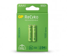 Set acumulatori R3 AAA NiMH 950mAh 2buc GP ReCkyo GP100AAAHCE-2EB2 foto