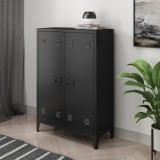Dulap metalic Oripaa 110x75x33cm negru [en.casa] HausGarden Leisure