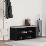 Cumpara ieftin Bancă pentru pantofi, stejar negru, 100x35x45 cm, lemn stratificat