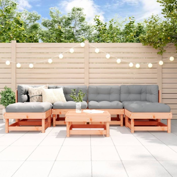 vidaXL Set mobilier de grădină cu perne, 7 piese, lemn masiv douglas 3185946