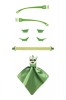 Kit accesorii pentru ochelari de soare mokki click&amp;change, verde