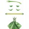 Kit accesorii pentru ochelari de soare mokki click&amp;change, verde