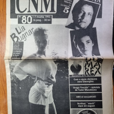 ziarul CNM 1-7 martie 1993-interviu lia bugnar,jana gheorghiu