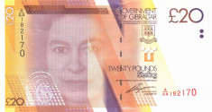 GIBRALTAR ? bancnota ? 20 Pounds ? 2011 ? P-37 ? UNC necirculata foto