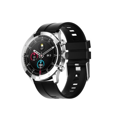 Ceas Smartwatch Twinkler TKY-QY05 Negru / Argintiu, Curea silicon cu Moduri sportive, Monitorizare tensiune arteriala, Memento sedentar, Calitate somn foto