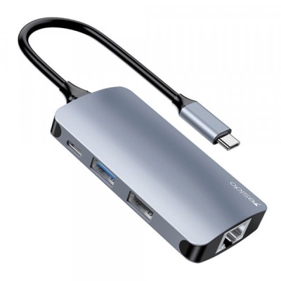 Hub USB-C Yesido HB15, 6in1, Gri foto