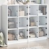 VidaXL Bibliotecă cu uși, alb, 136x37x109 cm, lemn prelucrat 3206510