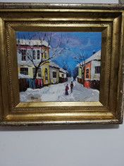 &amp;quot;Strada iarna&amp;quot;, tablou realizat de artistul consacrat Nicolae Blei foto