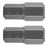 Bit HEX 12x30 mm din otel S2, set 2 bucati, NEO TOOLS