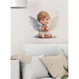 Cumpara ieftin Sticker Perete Autocolant Copil cu Aripi si Inima 28x28cm - 59070