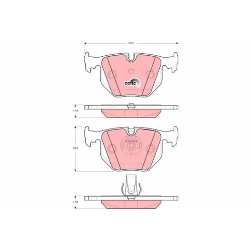 Placute frana Land Rover Range Rover 3 (L322), 3.0 D 4x4, 3.6 D 4x4, 4.2 4x4, 4.4 4x4, punte spate, pregatit pentru senzor uzura; TRW